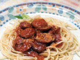 Receita de Espaguete com Molho de Calabresa, enviada por Adege Adalgisa - Prazer à Mesa