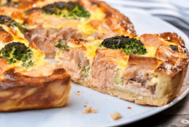 Receita de Quiche de Salmão com Brócolis, enviada por Adege Adalgisa - Prazer à Mesa